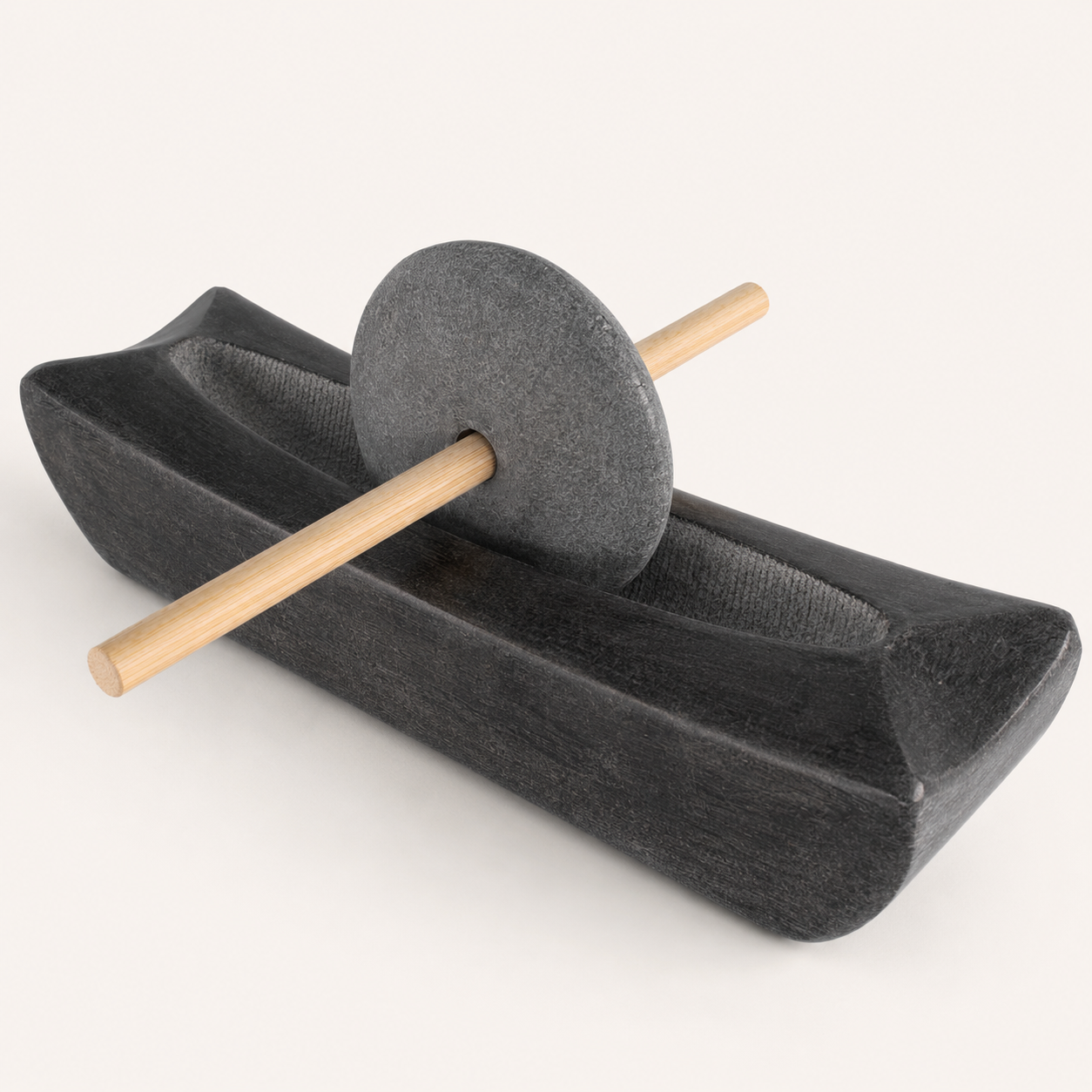Bluestone Incense Herb Grinder with Bamboo Handle