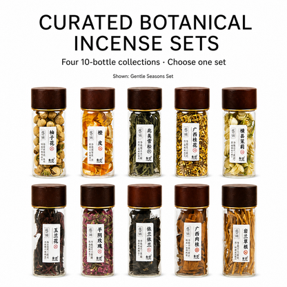 Curated Bottled Botanicals for Incense Warming