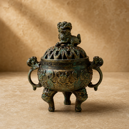 Bronze Tripod Suan Ni Incense Burner