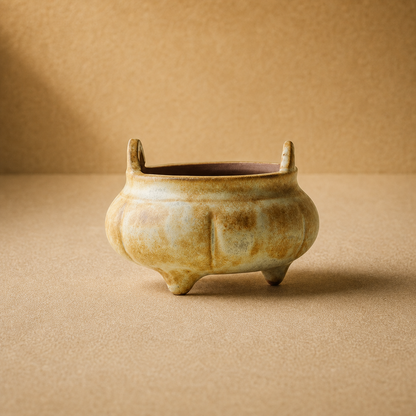 Japanese Rough Pottery Mini Incense Burner