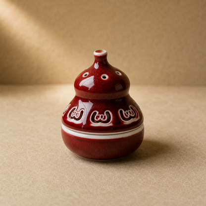 Bean Red Gourd Ceramic Incense Burner