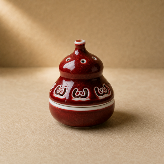 Bean Red Gourd Ceramic Incense Burner