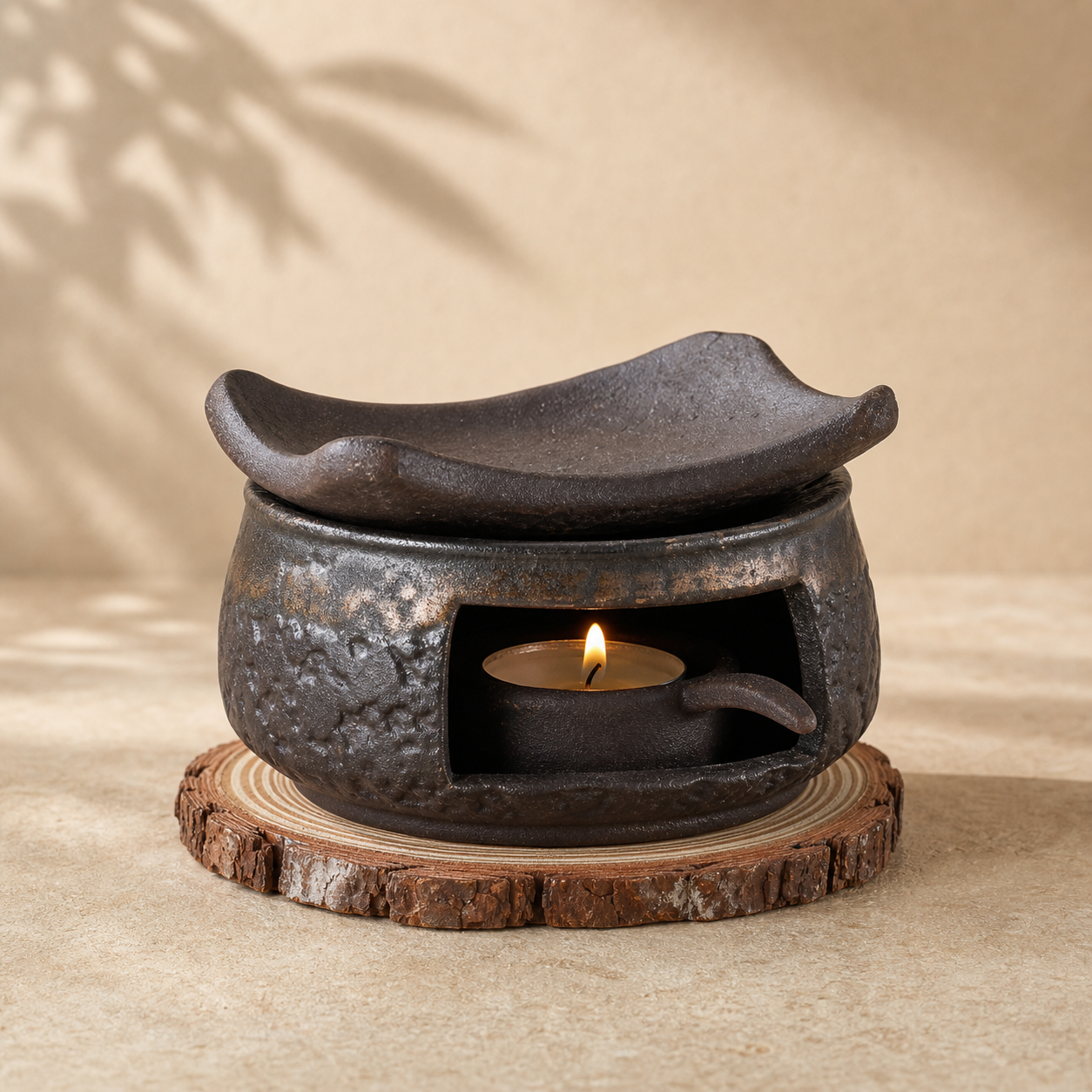 Rough Ceramic Incense Warming Burner Set