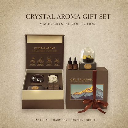 Wild Land Crystal Aroma Gift Set with Glass Dome