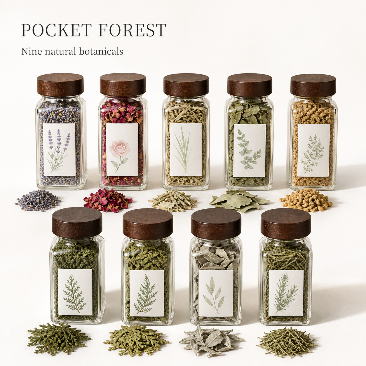 Pocket Forest Botanical Warming Sets – 120 mL Dried Herb Jars