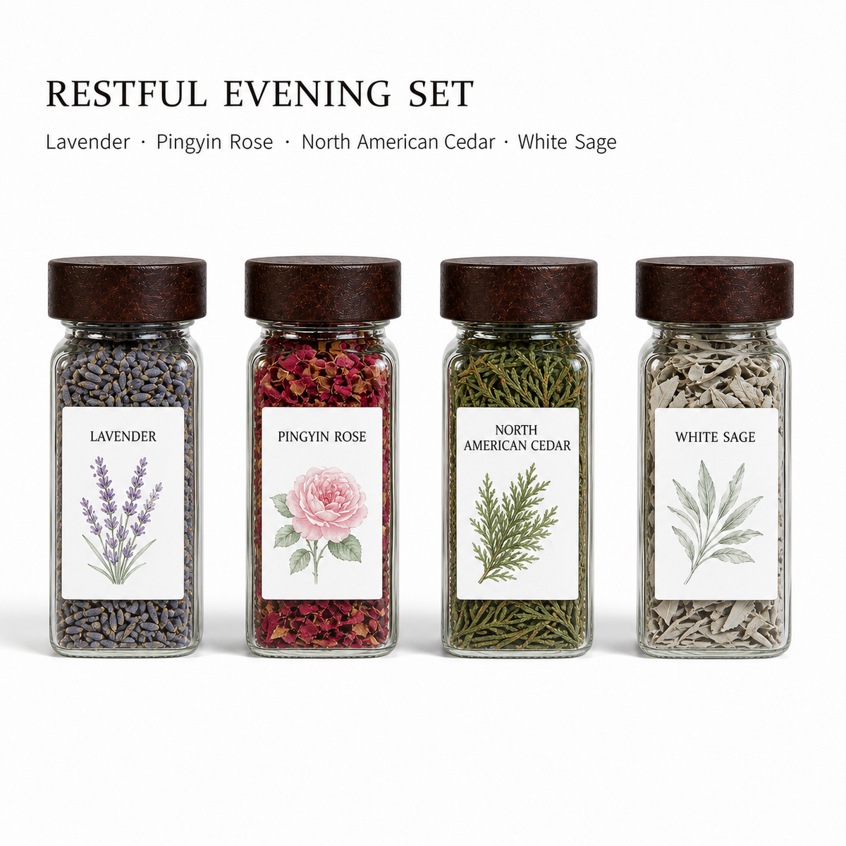 Pocket Forest Botanical Warming Sets – 120 mL Dried Herb Jars