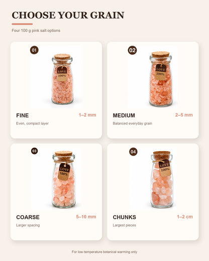 Himalayan Pink Salt Heat Buffer & Botanical Warming Sets