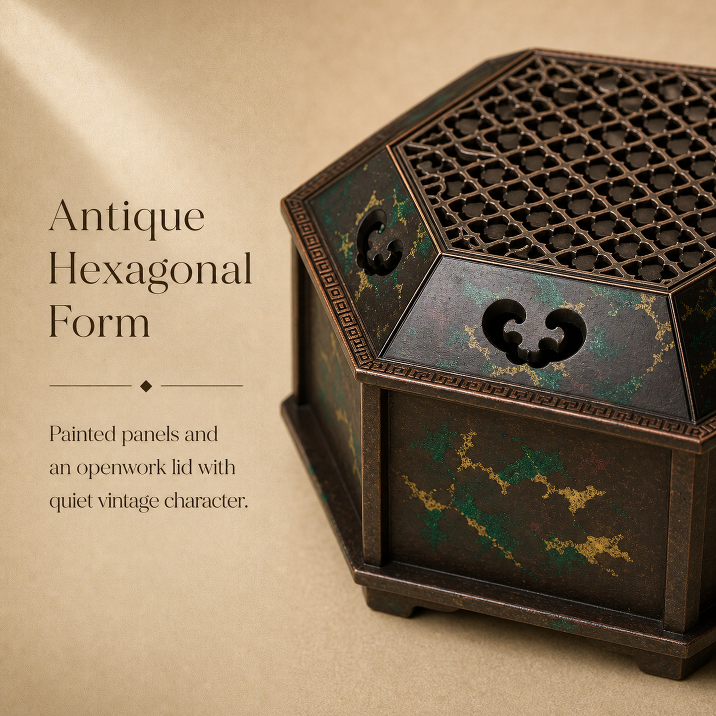 Ruyi Hexagonal Incense Burner