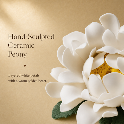Hand-Pinched Ceramic Lily Stick Incense Holder
