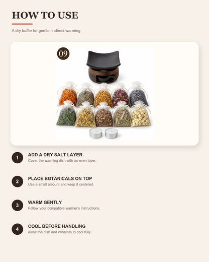 Himalayan Pink Salt Heat Buffer & Botanical Warming Sets