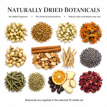 Curated Bottled Botanicals for Incense Warming