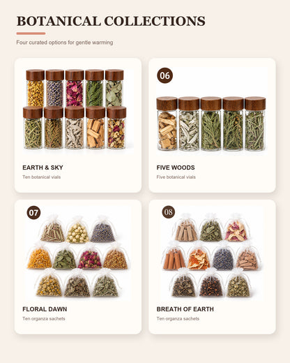 Himalayan Pink Salt Heat Buffer & Botanical Warming Sets