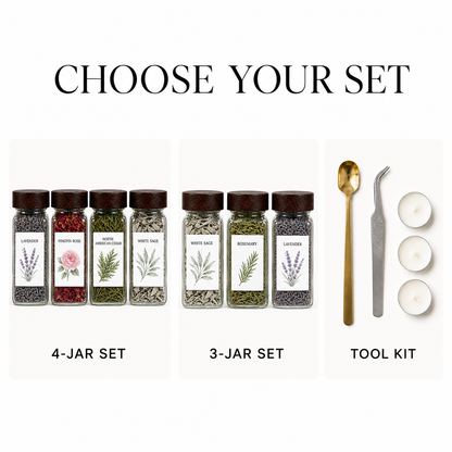 Pocket Forest Botanical Warming Sets – 120 mL Dried Herb Jars