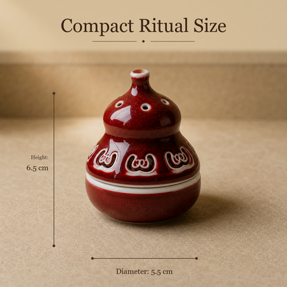 Bean Red Gourd Ceramic Incense Burner