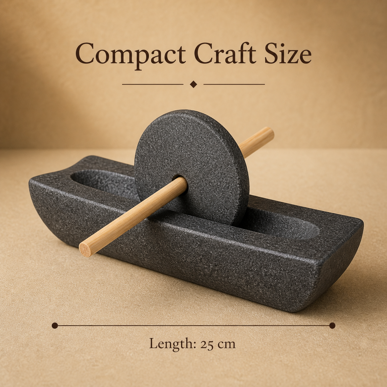 Bluestone Incense Herb Grinder with Bamboo Handle