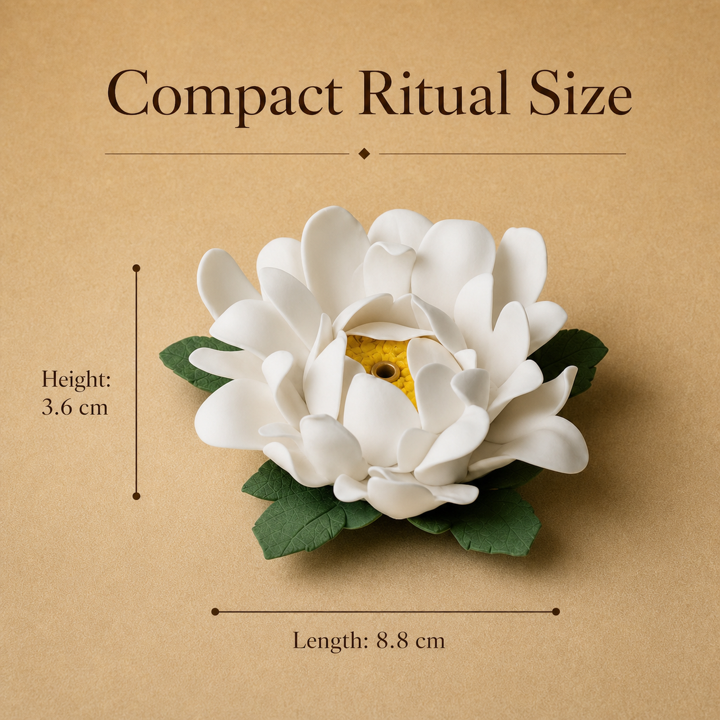 Hand-Pinched Ceramic Lily Stick Incense Holder
