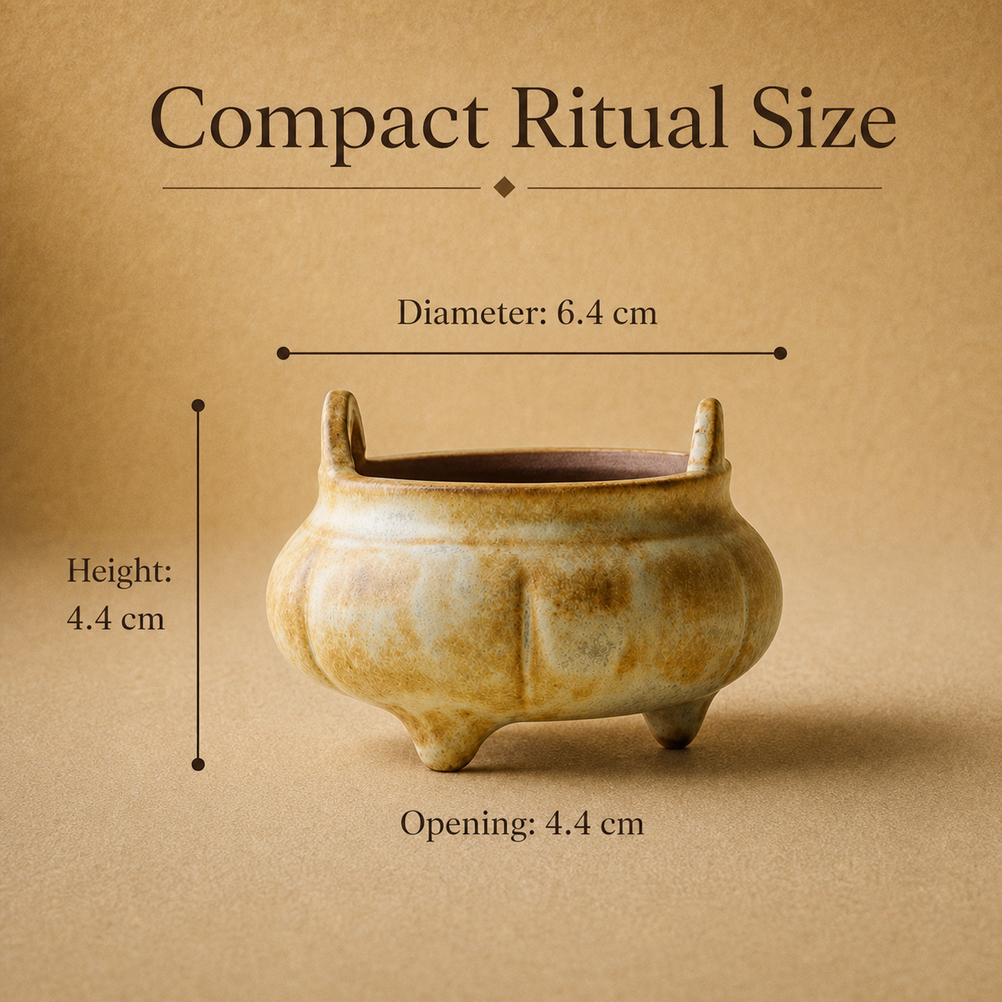 Japanese Rough Pottery Mini Incense Burner