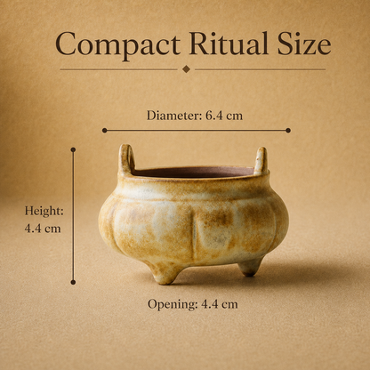 Japanese Rough Pottery Mini Incense Burner