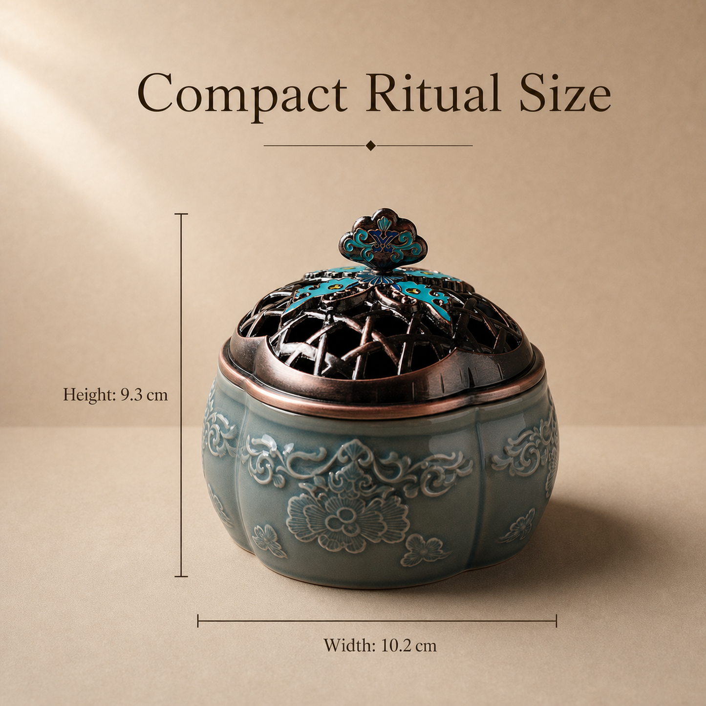 Enamel Lotus Plate Incense Burner
