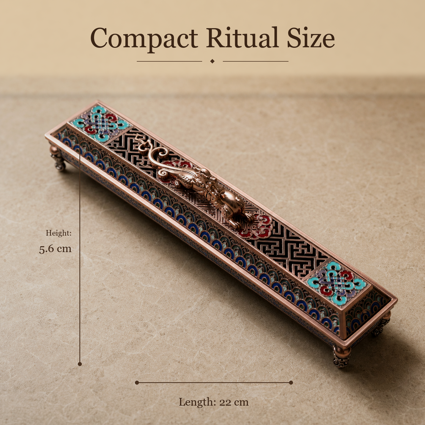 Enamel Dragon Reclining Incense Box