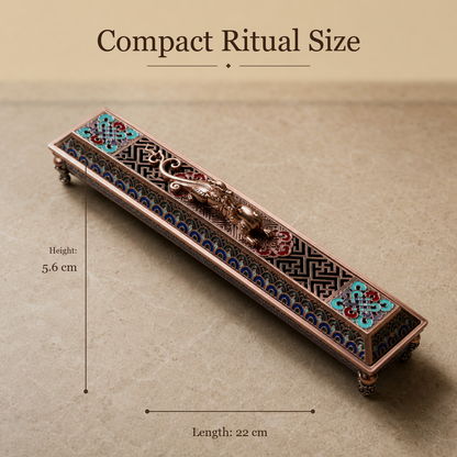 Enamel Dragon Reclining Incense Box