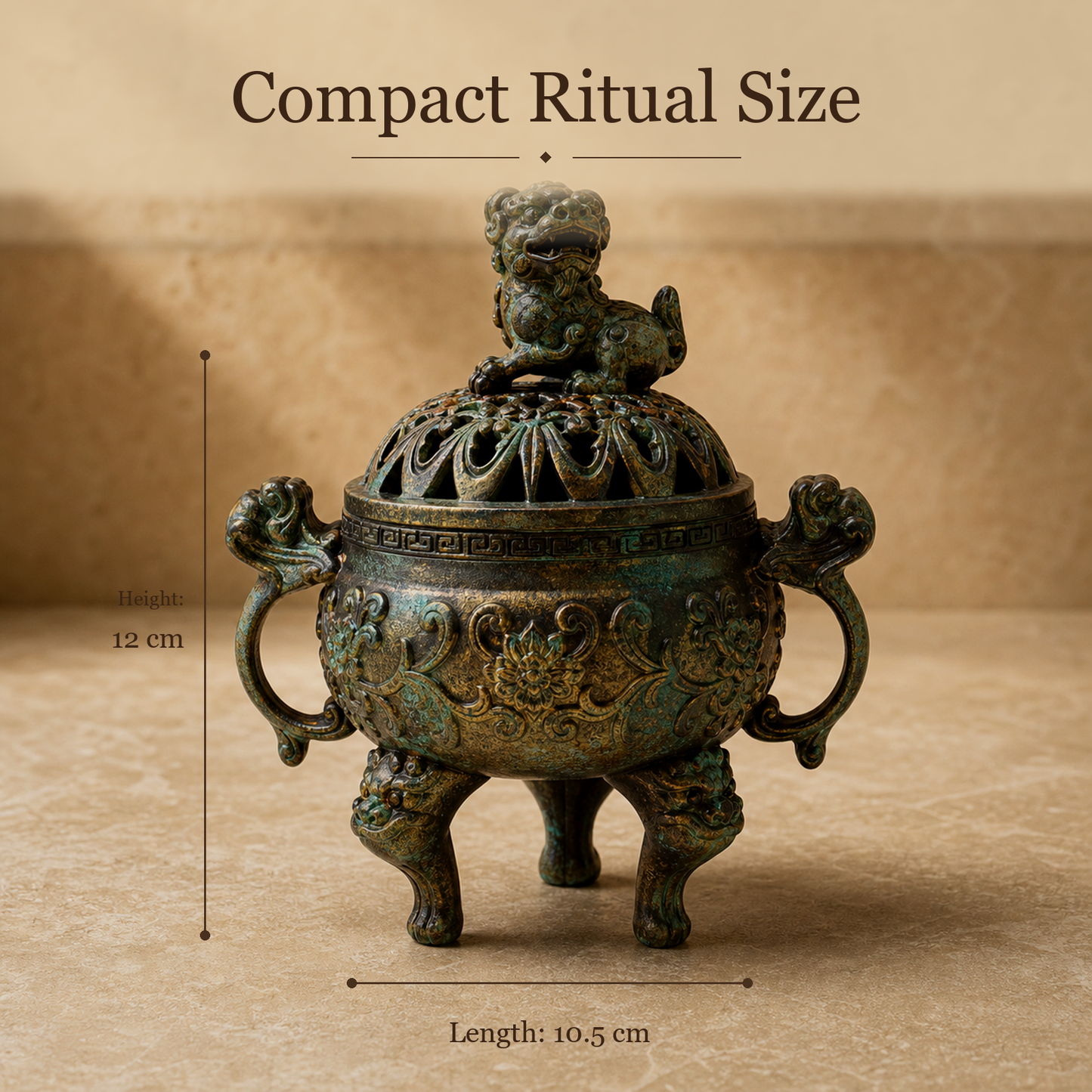 Bronze Tripod Suan Ni Incense Burner