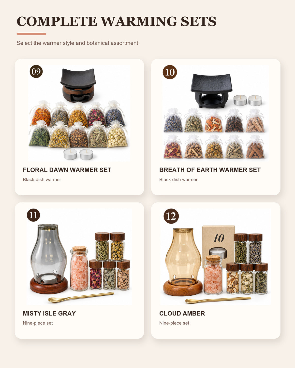 Himalayan Pink Salt Heat Buffer & Botanical Warming Sets
