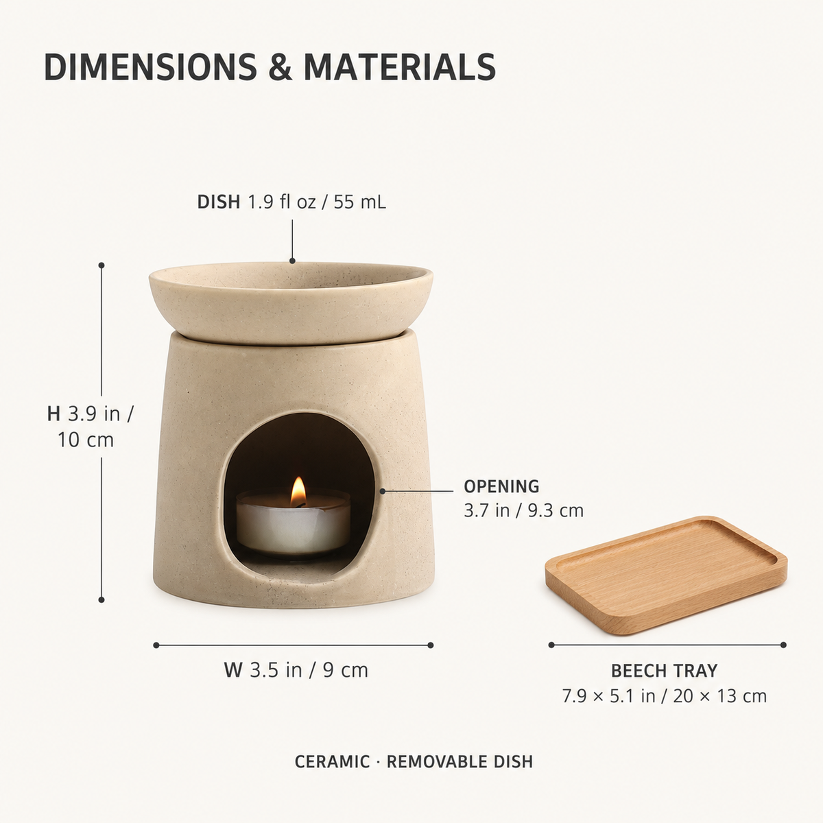 Ceramic Essential Oil & Wax Melt Warmer