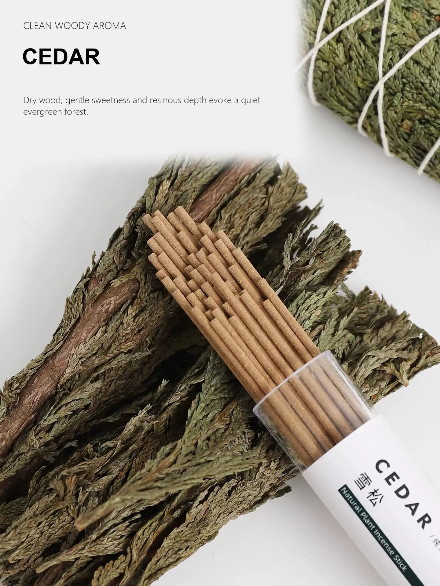 Natural Wood Botanical Incense Sticks