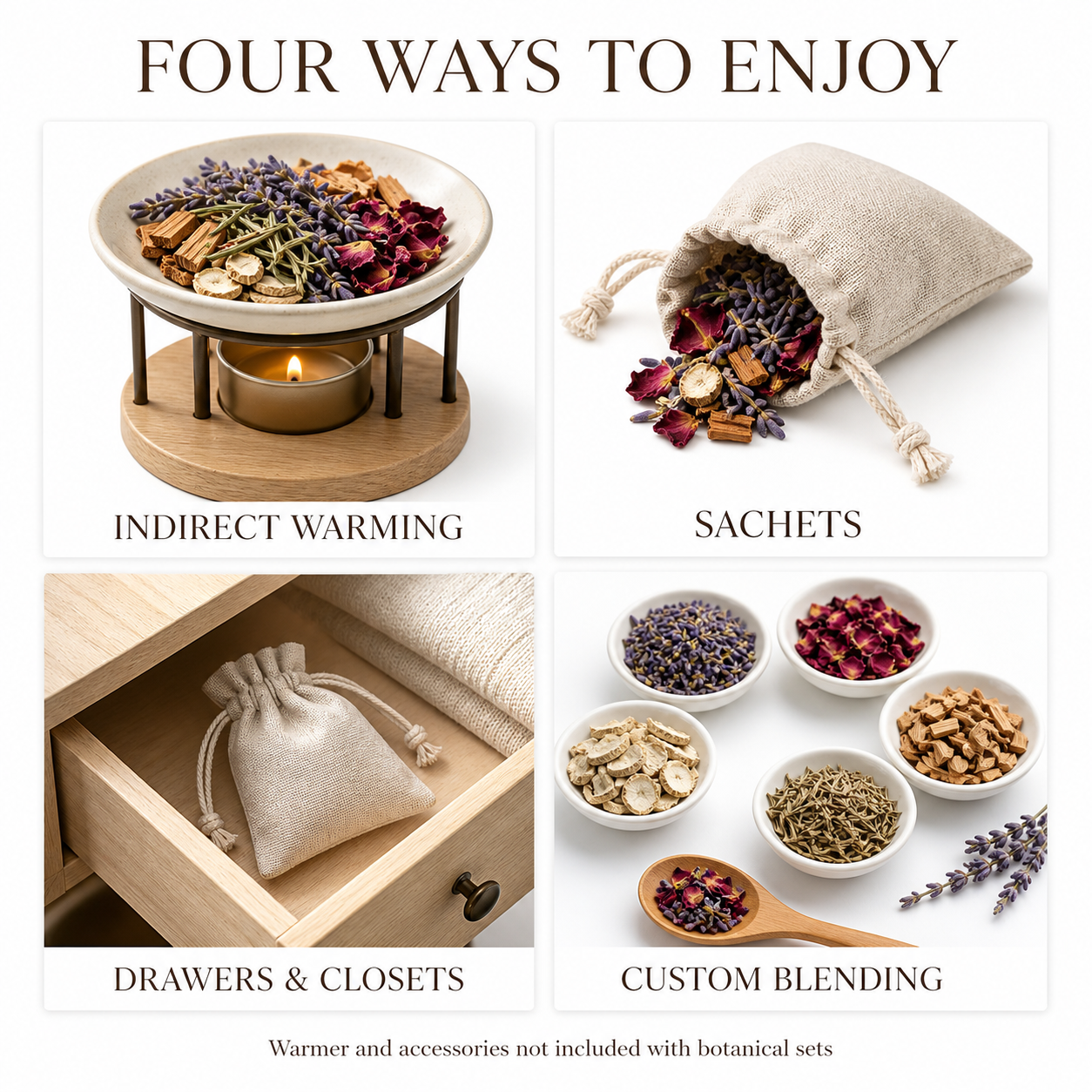 Curated Bottled Botanicals for Incense Warming