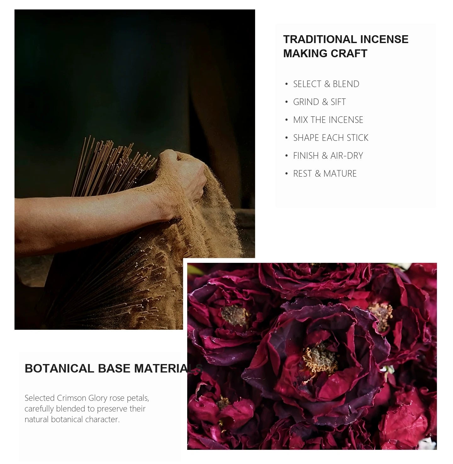 Hand-Rolled Floral Botanical Incense Sticks