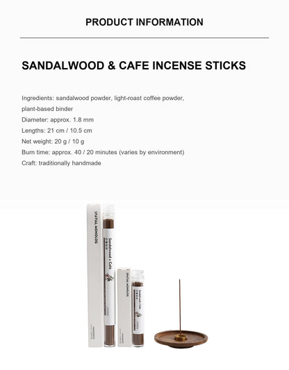 Sandalwood & Cafe Botanical Incense Sticks