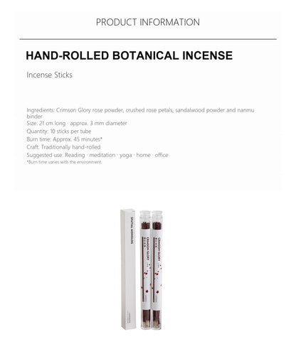 Hand-Rolled Floral Botanical Incense Sticks