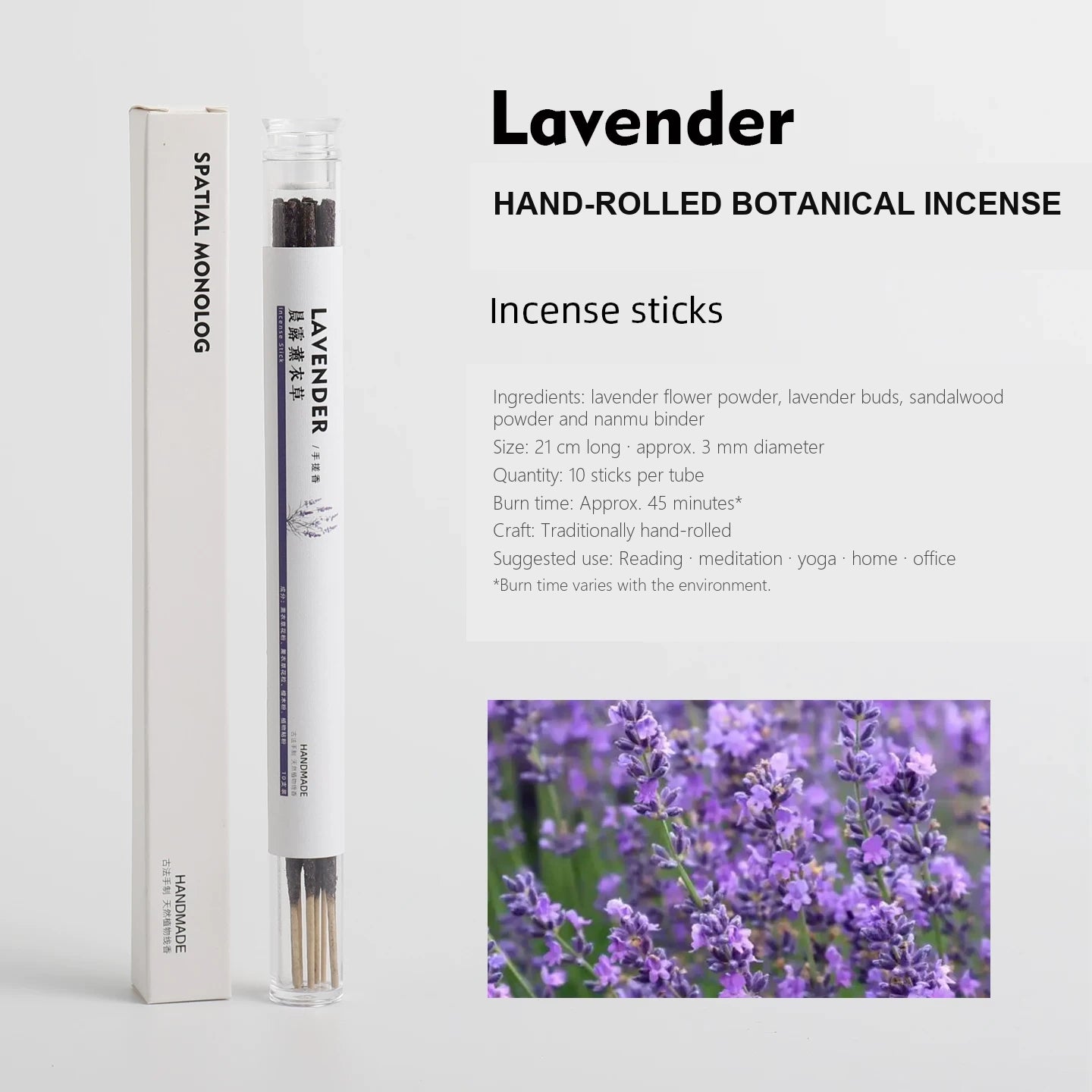 Hand-Rolled Floral Botanical Incense Sticks