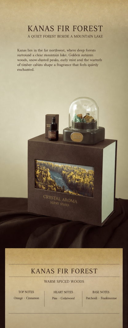 Wild Land Crystal Aroma Gift Set with Glass Dome