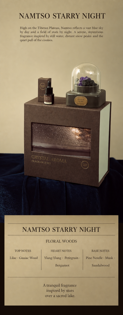 Wild Land Crystal Aroma Gift Set with Glass Dome