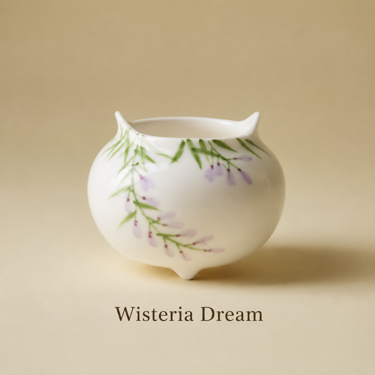 Hand-Painted Ceramic Incense Holder