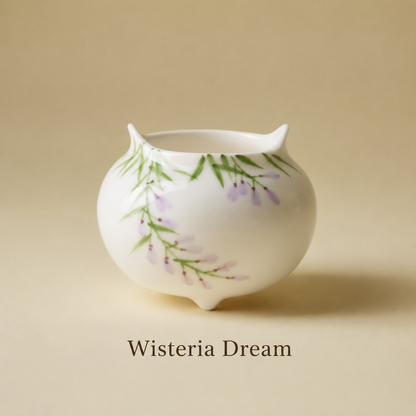 Hand-Painted Ceramic Incense Holder