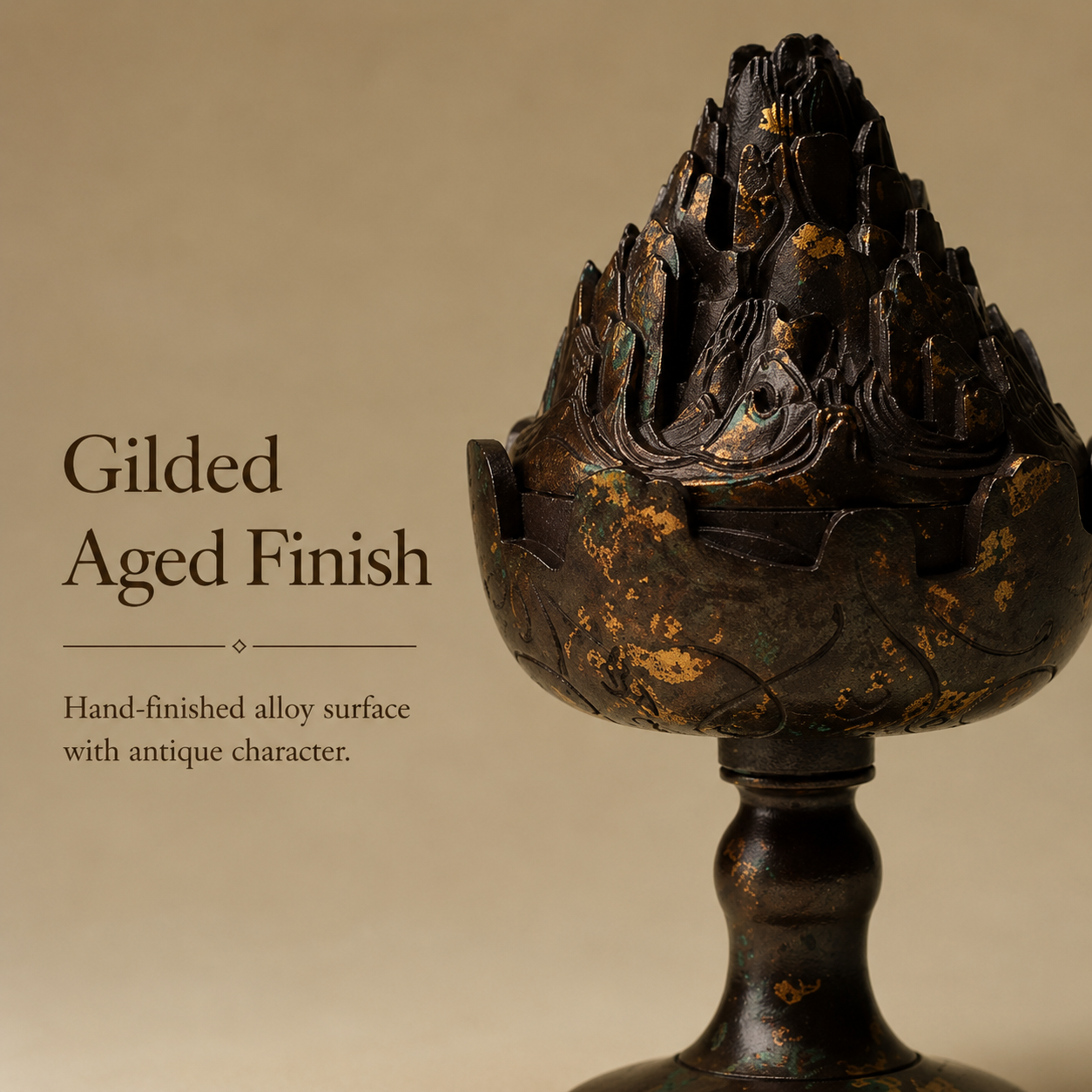 Gilded Boshan Incense Burner