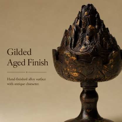 Gilded Boshan Incense Burner