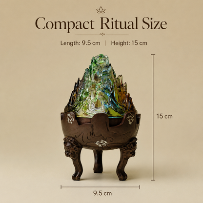 Iridescent Glass Boshan Incense Burner
