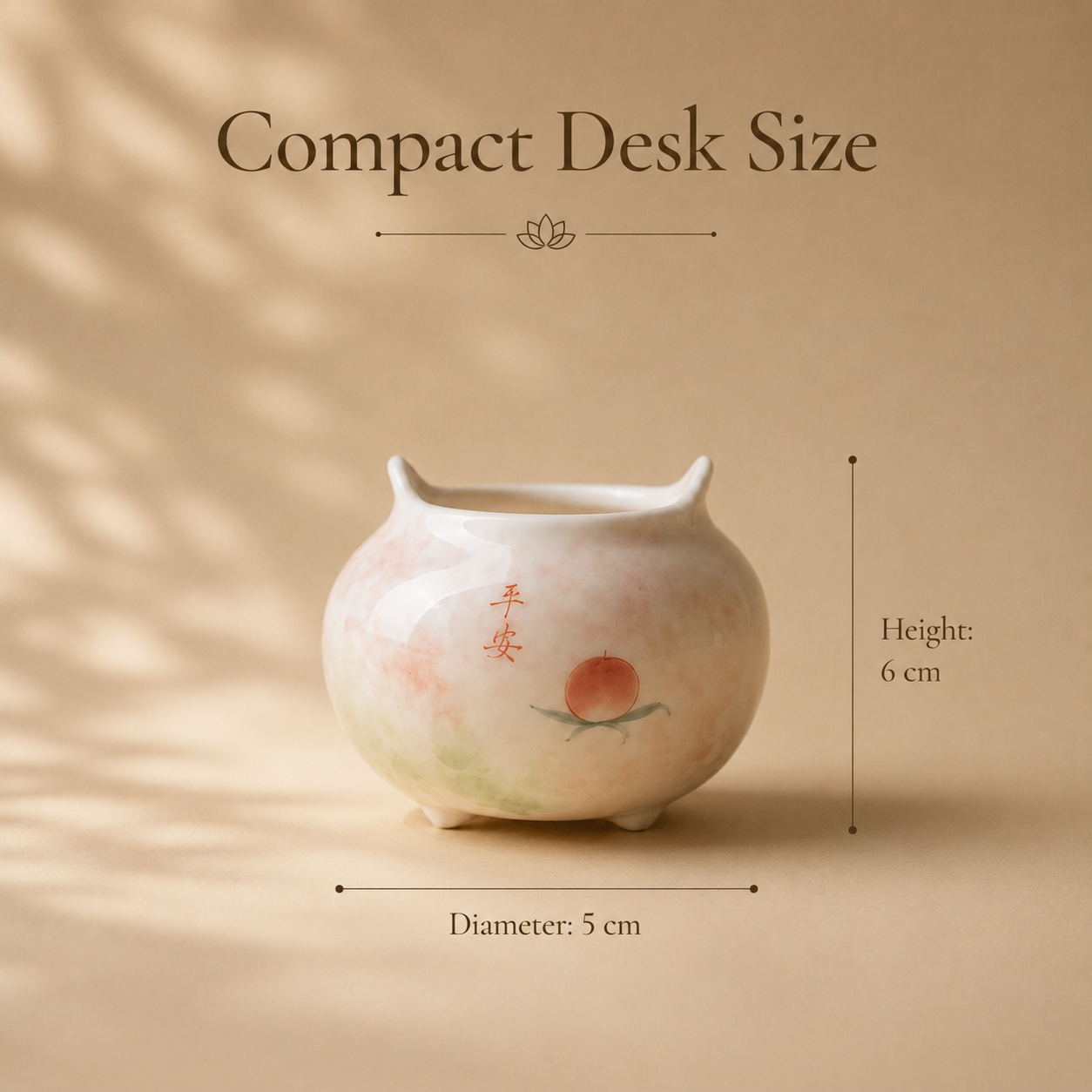 Hand-Painted Ceramic Incense Holder