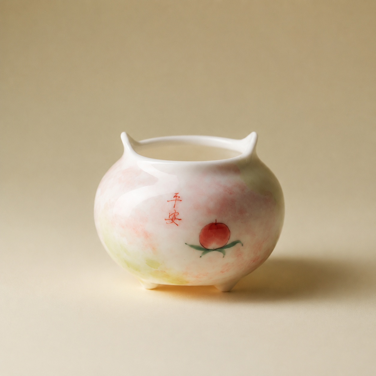 Hand-Painted Ceramic Incense Holder