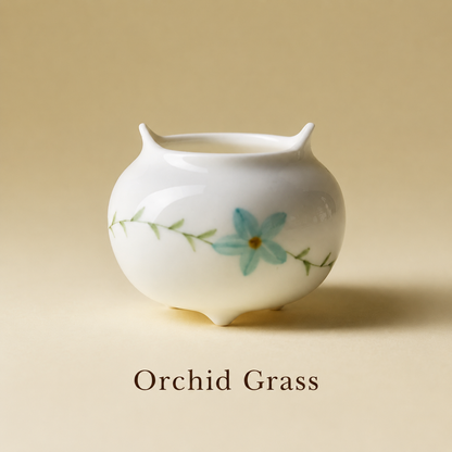 Hand-Painted Ceramic Incense Holder