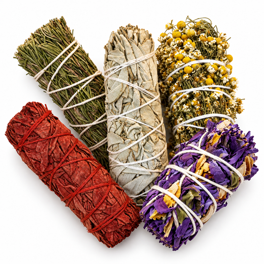 Natural Botanical Incense Bundles – Sage, Lavender & Ritual Herbs