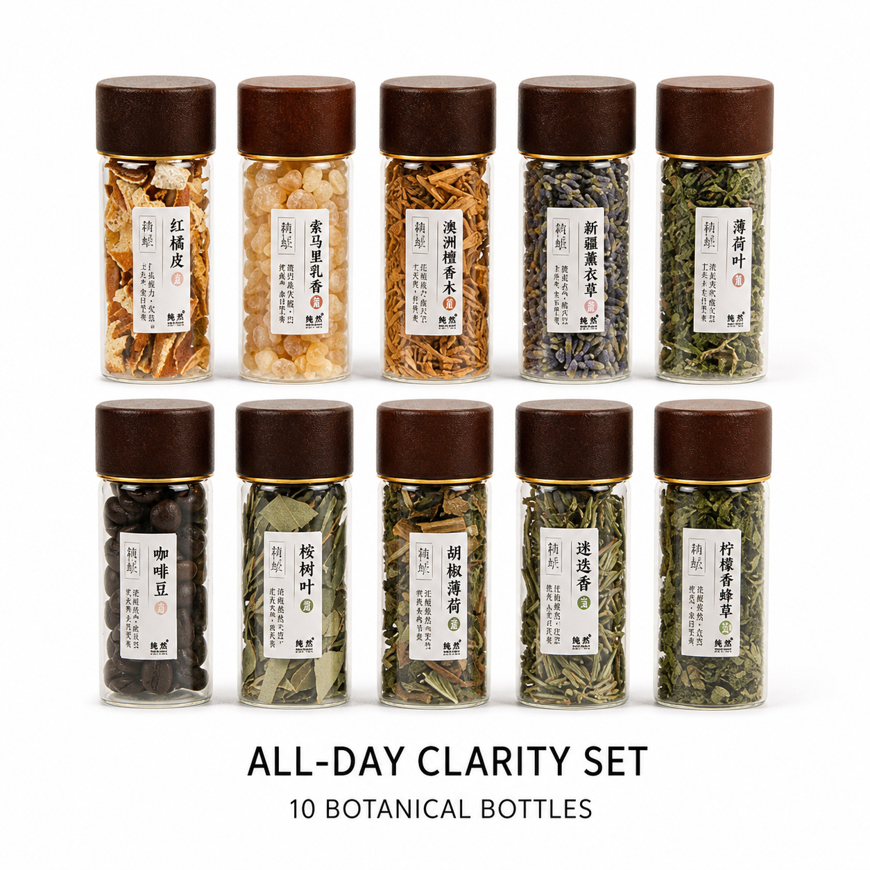 Curated Bottled Botanicals for Incense Warming