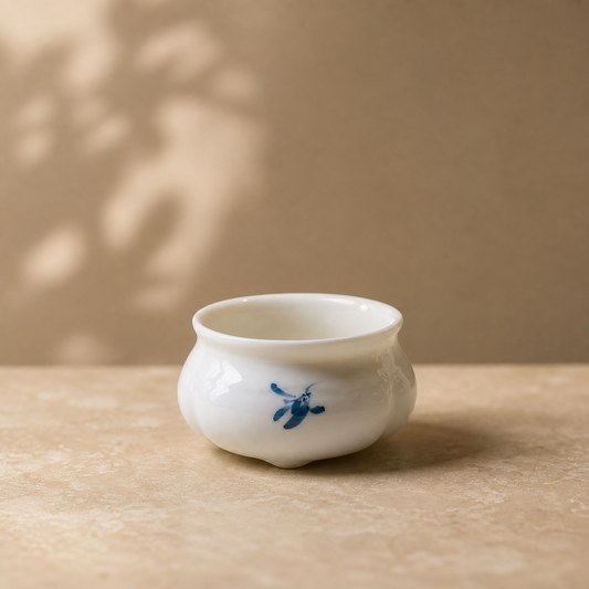Blue Orchid Ceramic Incense Burner