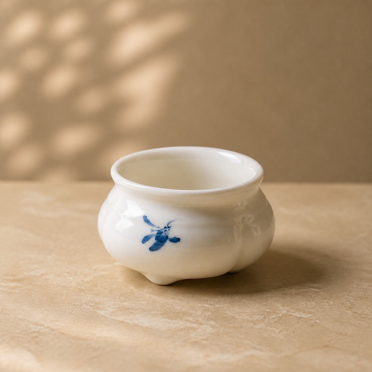 Blue Orchid Ceramic Incense Burner