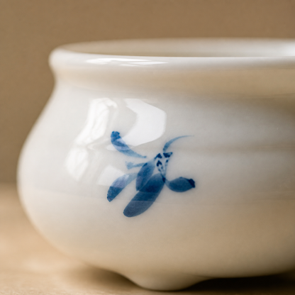 Blue Orchid Ceramic Incense Burner
