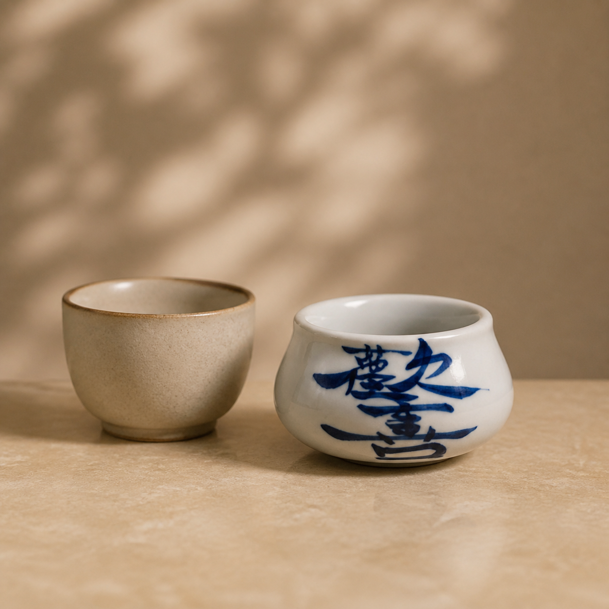 Japanese-Style Calligraphy Ceramic Incense Burner
